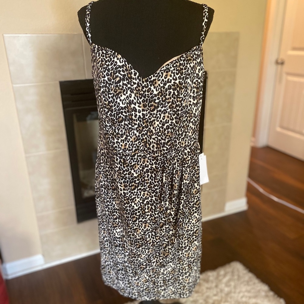 NEW Teeze Me PL Slim Social Animal Print Dress